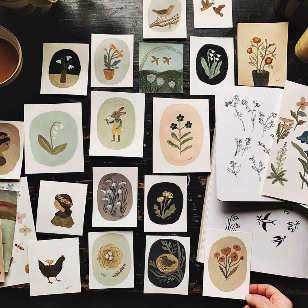 Gemma Koomen illustrated greeting cards, prints and books at blue brontide uk