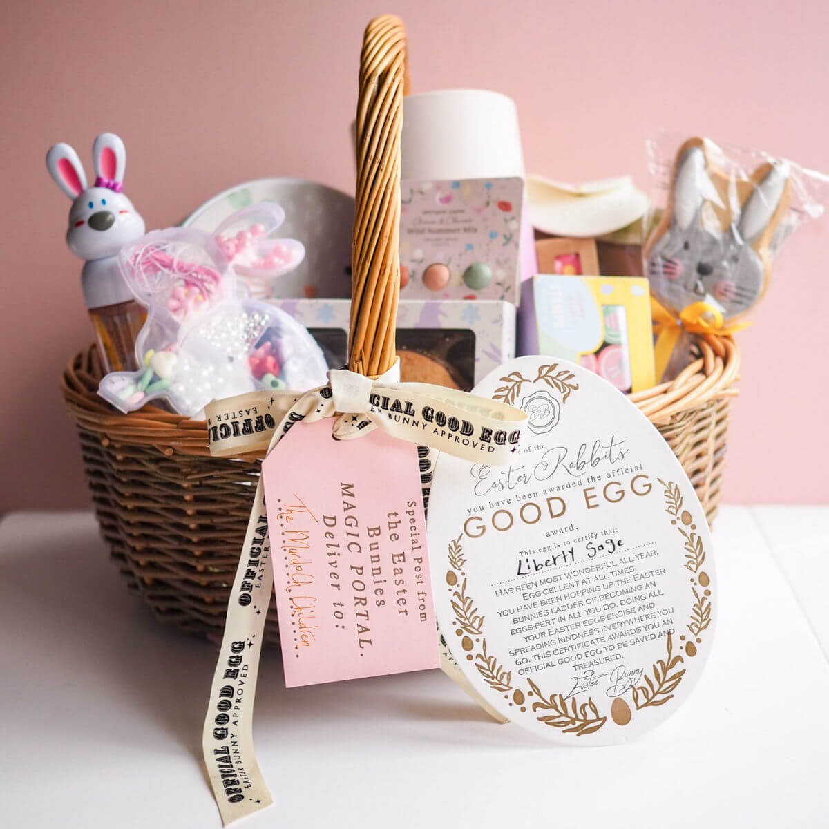 soch and co letter pressed children's good egg certificate Easter gifts