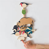 Eperfa toys the hillside forest wooden animals set, wooden toys UK