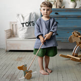 friendly toys wooden push along toy duck in green