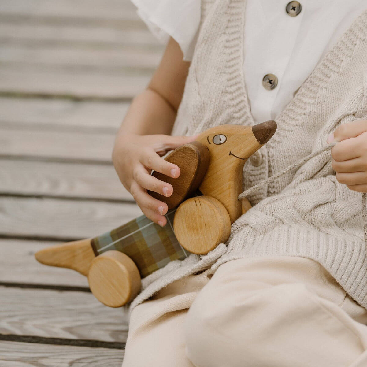 Wooden Pull Along Toy Dachshund