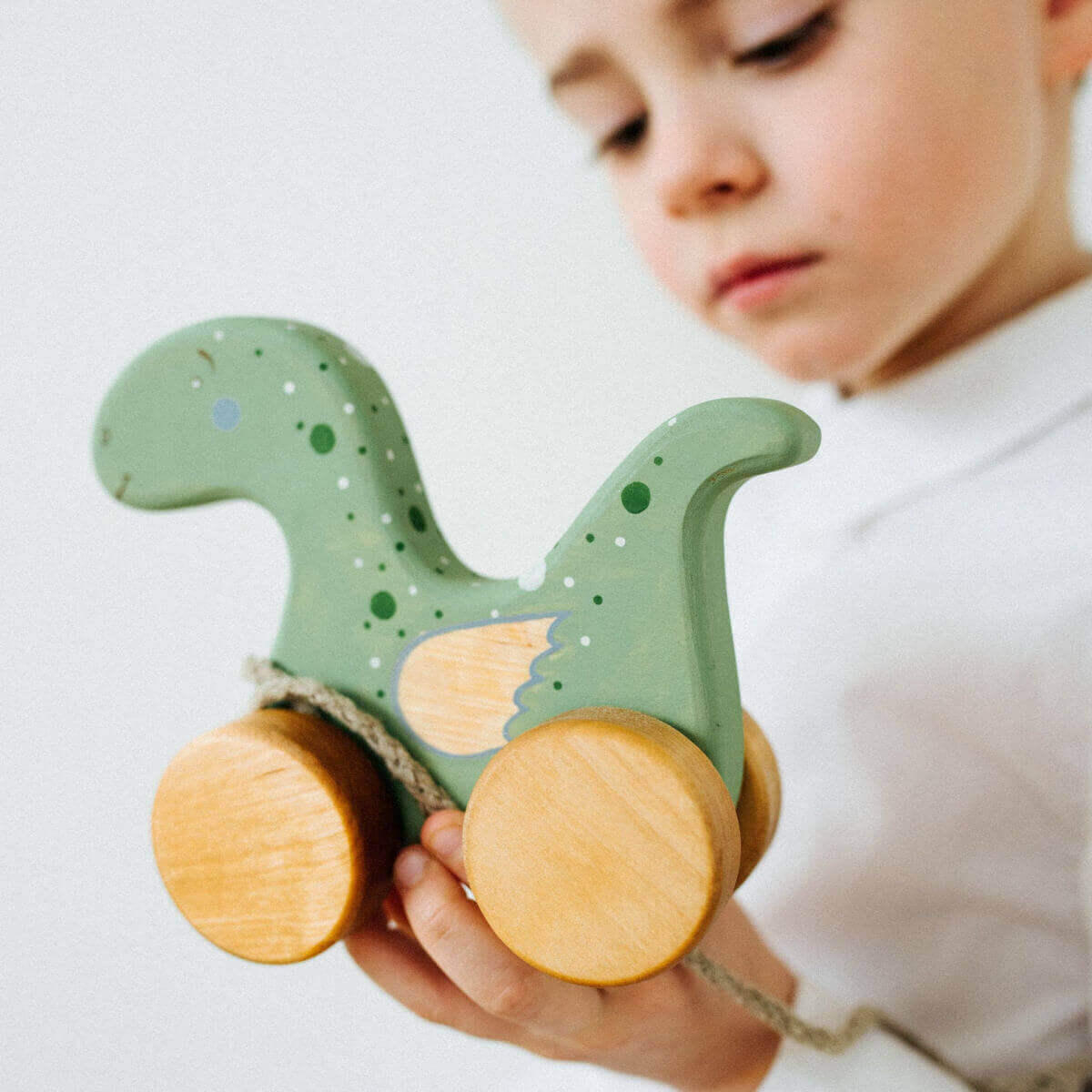 friendly toys wooden pull along toy dragon heirloom gifts