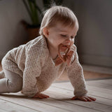 Natruba teething toy for babies – butterfly design in use