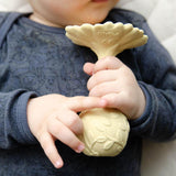 Natruba natural rubber baby rattle in daisy flower