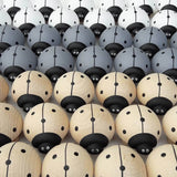 Othat toys wooden push along ladybird toy in grey