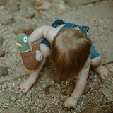 pebblechild fairtrade crochet mallard duck rattle