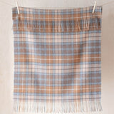 The tartan blanket co lambswool baby blanket in buchanan natural tartan