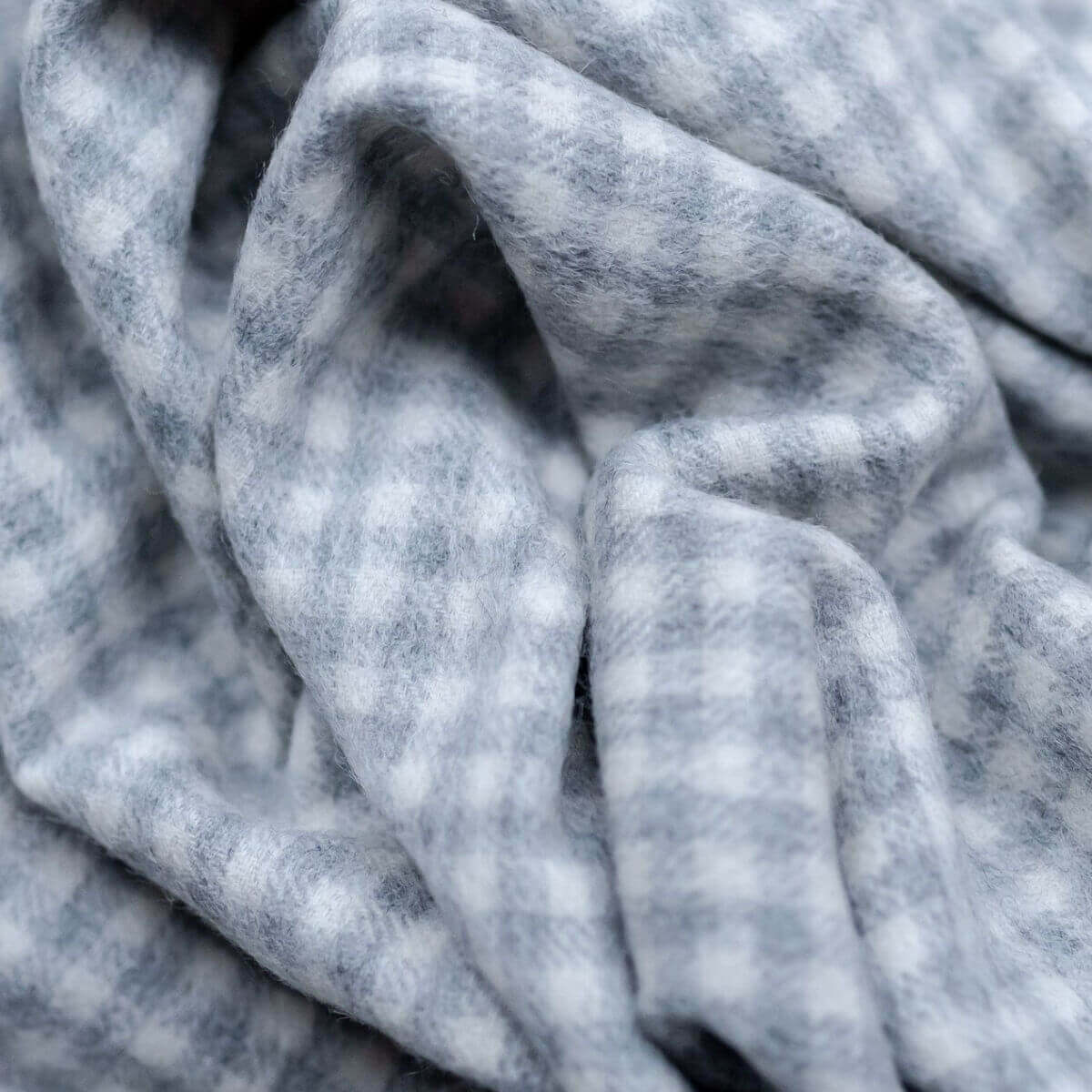 The tartan blanket company super soft lambswool baby blanket in nursery grey gingham