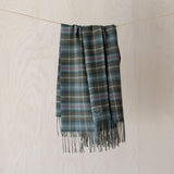 the tartan blanket co lambswool baby blanket in mackenzie weathered tartan