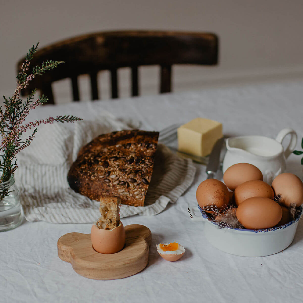 children's wooden egg cup in a bear design at blue brontide uk