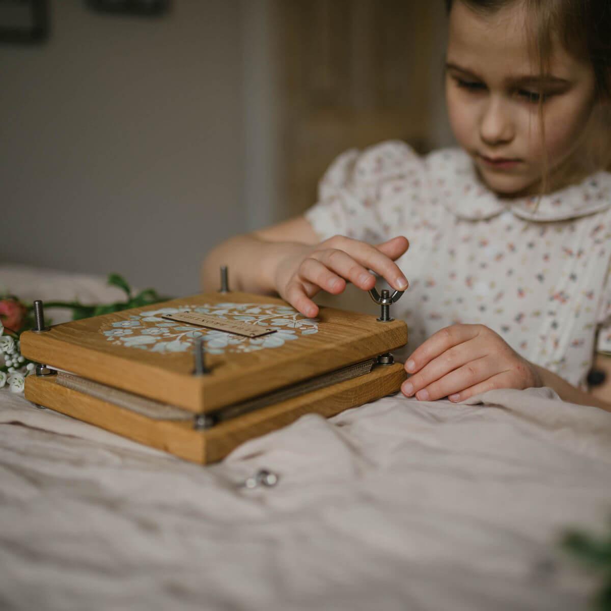 heirloom wooden flower press at blue brontide UK