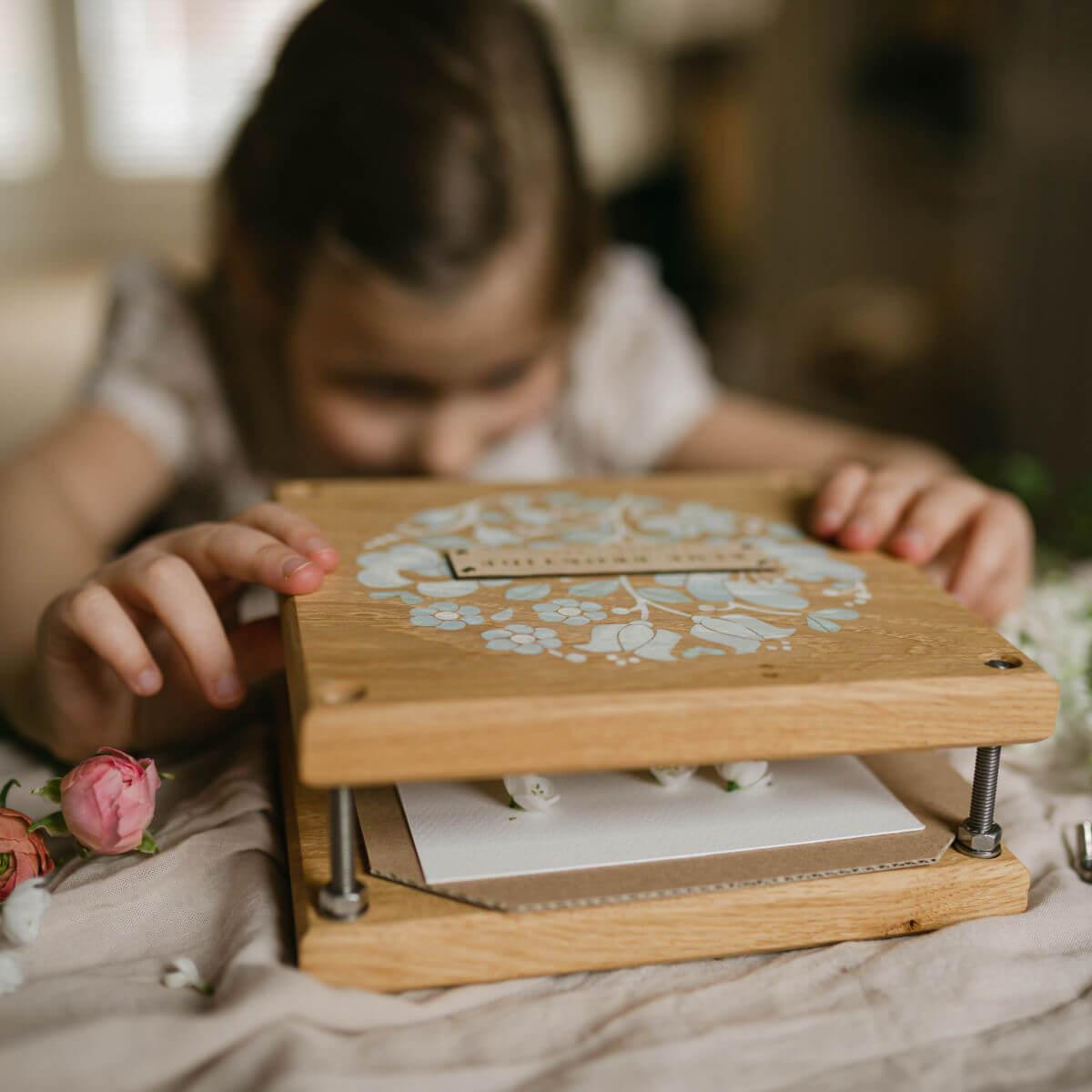 heirloom wooden flower press at blue brontide UK