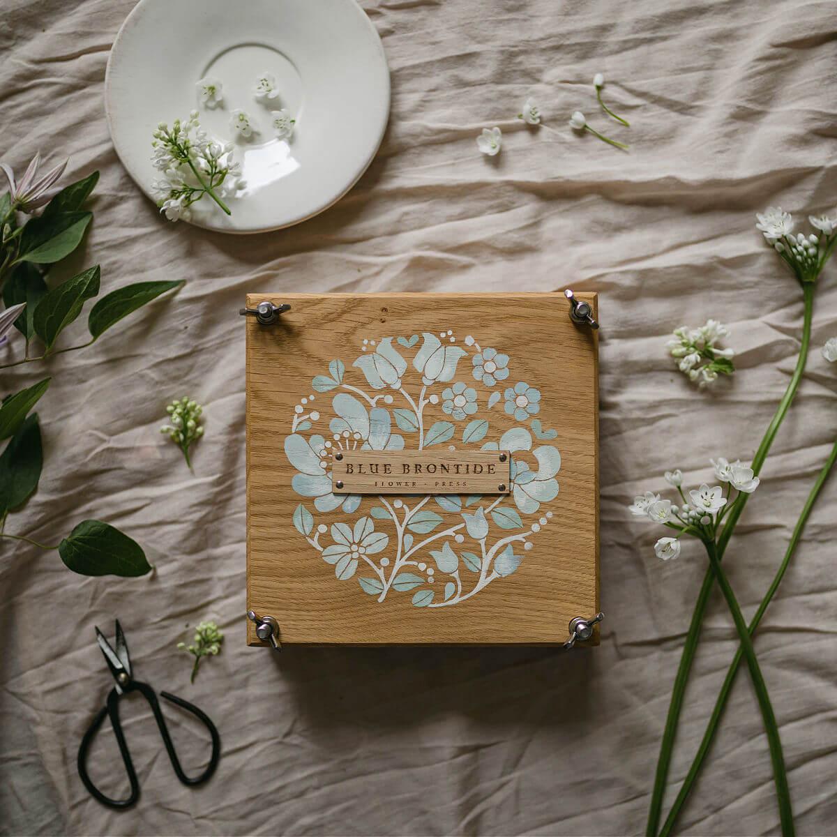 heirloom wooden flower press at blue brontide UK