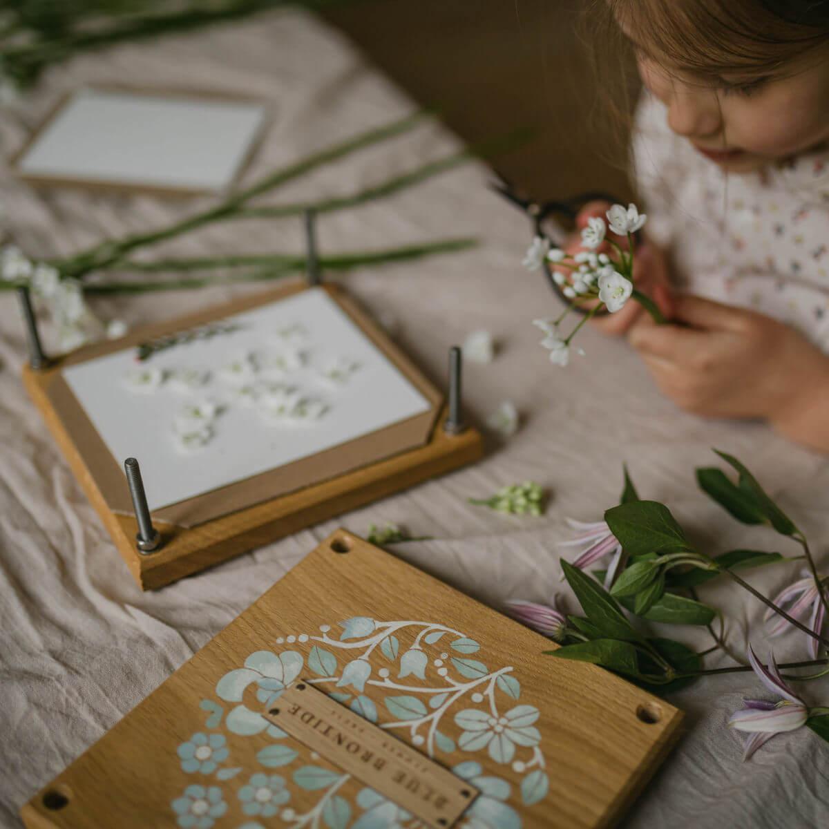 heirloom wooden flower press at blue brontide UK