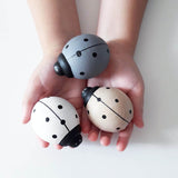 othat wooden push along toy ladybird toy in grey
