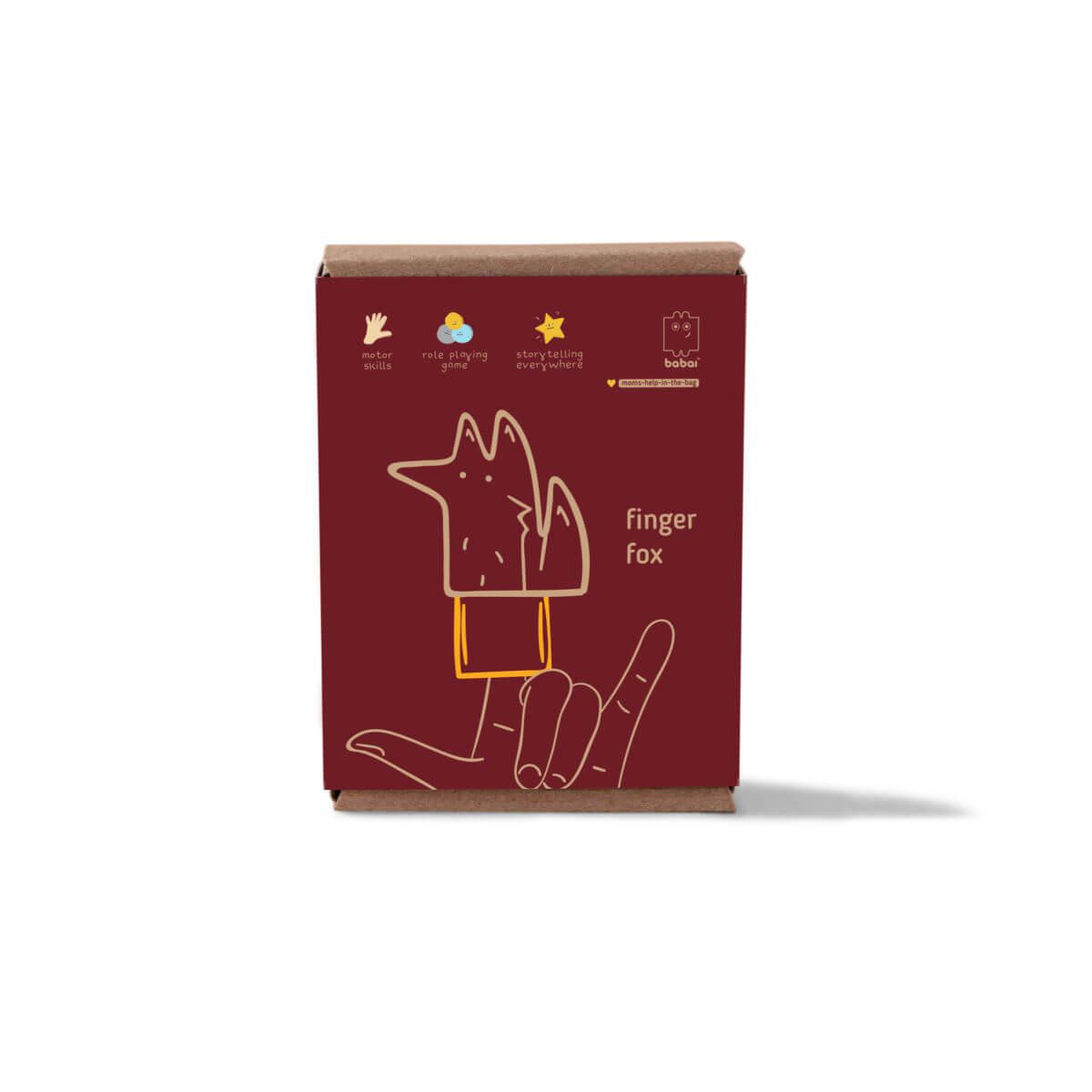 Babai toys finger puppet fox boxed children's Eco toys