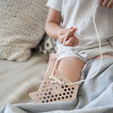 Natural Wooden Lacing Threading Toy - Boat - Bluebrontide