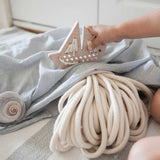Natural Wooden Lacing Threading Toy - Boat