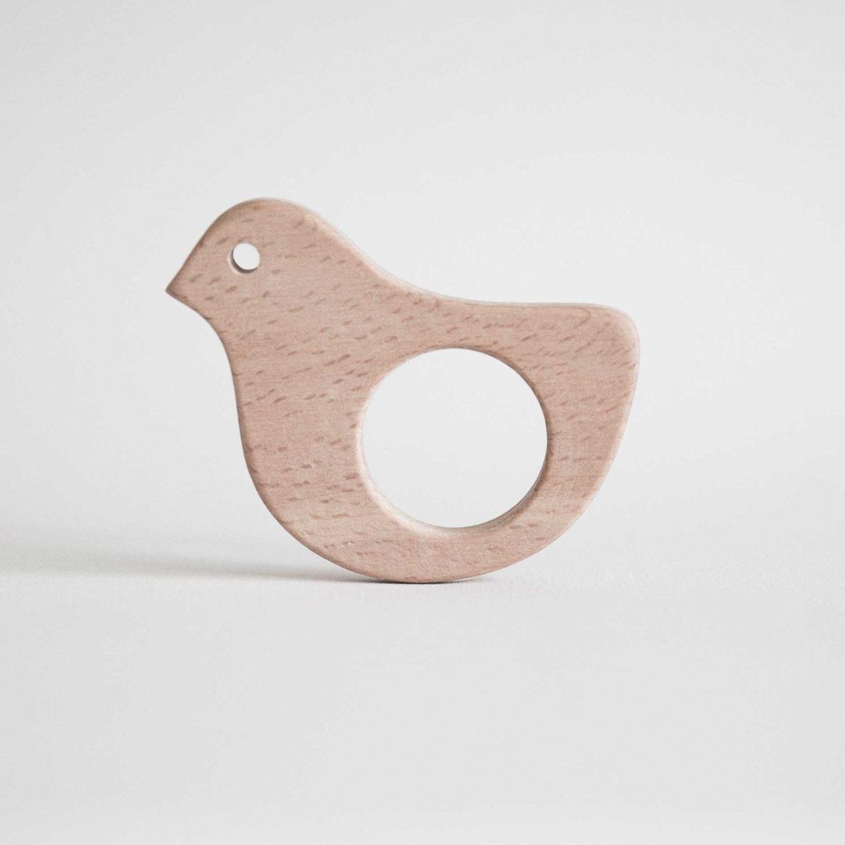 Eco Natural Wooden Baby Teether | Soother - Duck - Bluebrontide