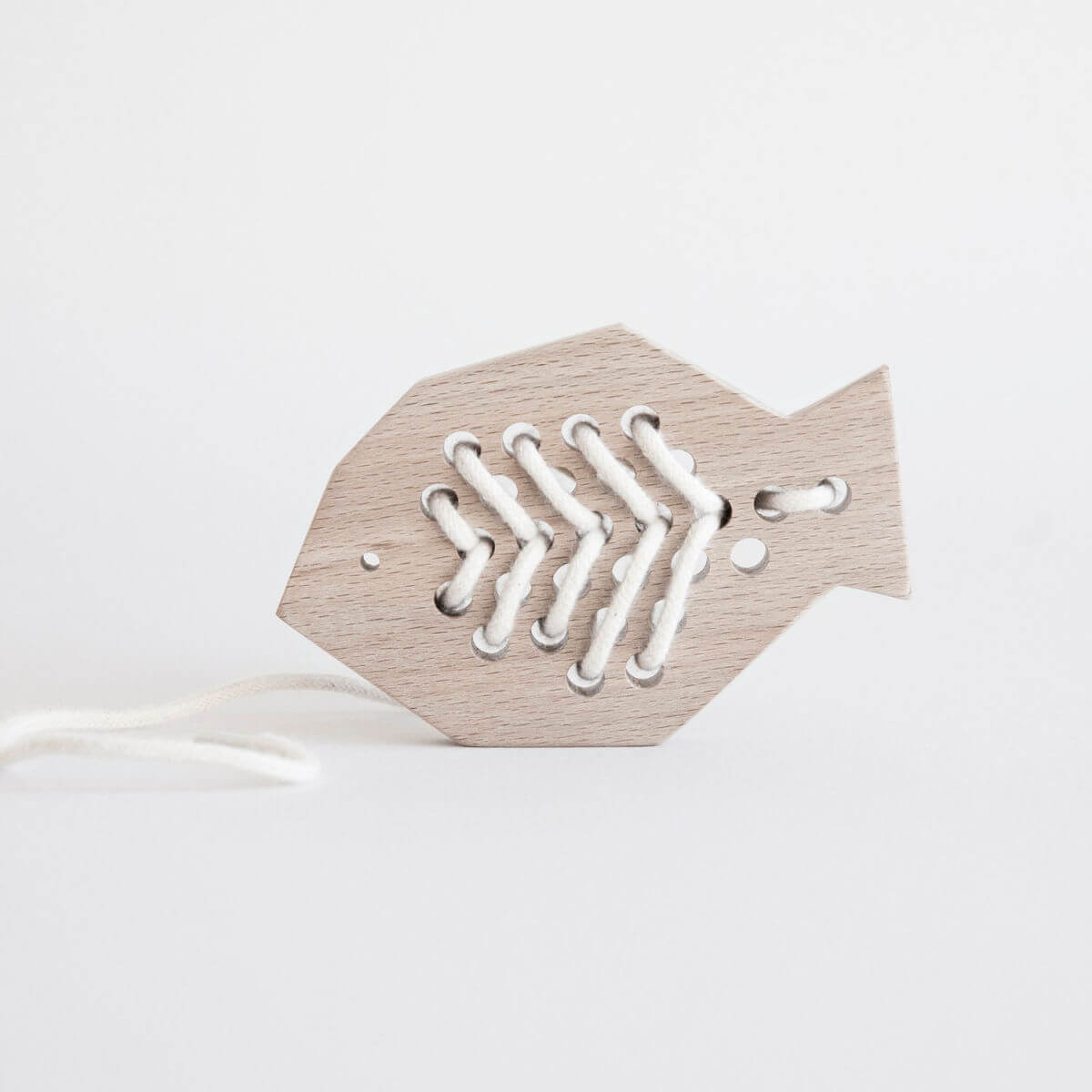 wooden lacing toy fish