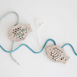 wooden lacing toy fish