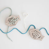 wooden lacing toy fish