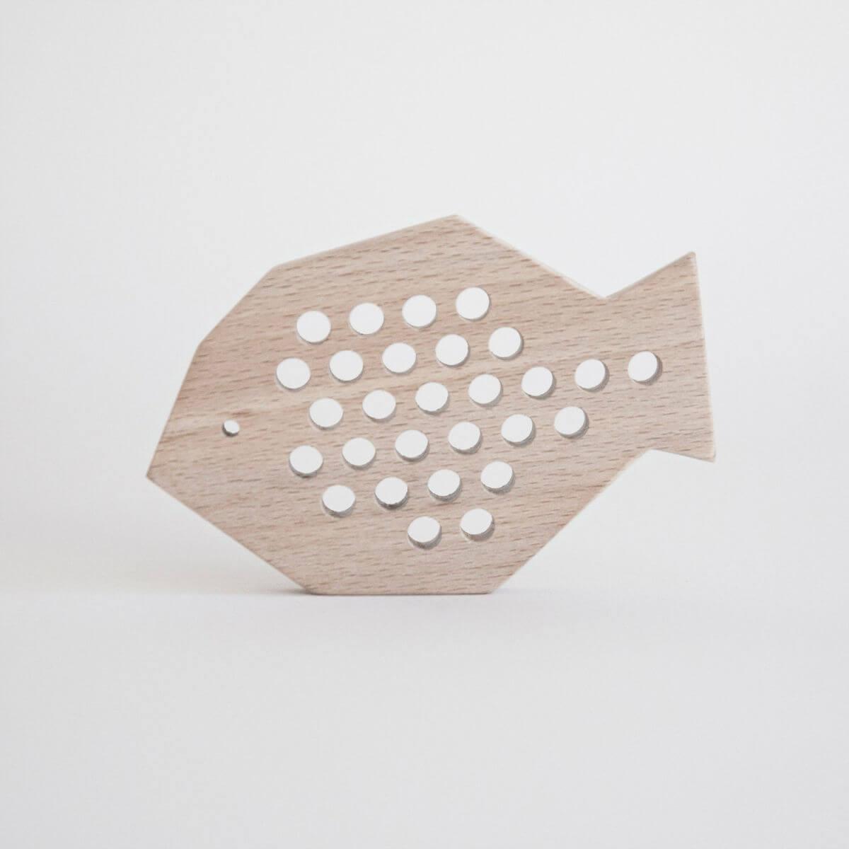 wooden lacing toy fish