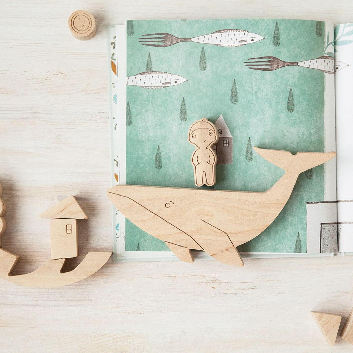 Babai toys stories from the sea children's balancing stacking game educational wooden toys at blue brontide UK