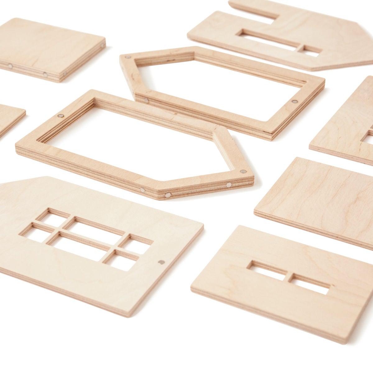 Babai magnetic wooden dollhouse natural
