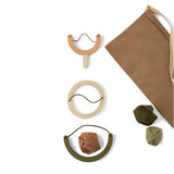 Babai toys wooden slingshot set with bag activity toys at blue brontide UK