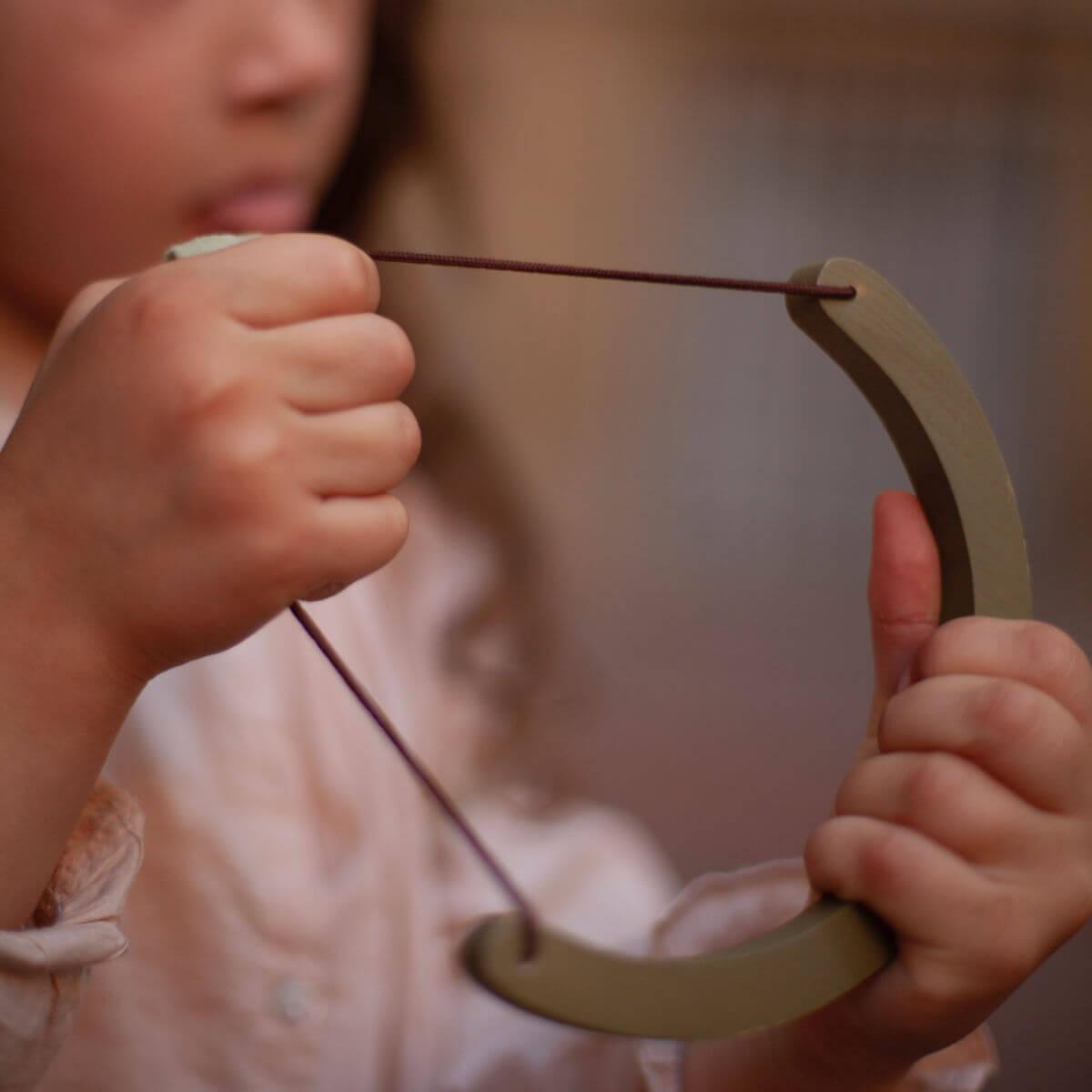 Babai toys wooden slingshot set with bag activity toys at blue brontide UK