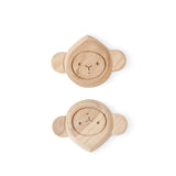 Babai toys monkey wooden baby teething toy and wooden rattle