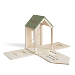 babai toys magnetic wooden doll house toy in khaki