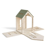 babai toys magnetic wooden doll house toy in khaki