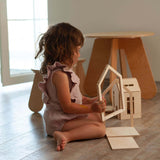 Babai magnetic wooden dollhouse natural