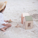 babai toys magnetic wooden doll house toy in khaki