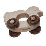 wooden baby duck push along toy by wooden story