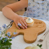 Wooden serving board treat board kids chopping board in bunny design Easter gifts