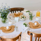 blue brontide wooden treat serving board in cloud