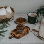 Eco wooden children's plate in ice lolly bite at blue brontide