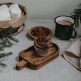 children's wooden plate in ice lolly wooden tableware at blue brontide