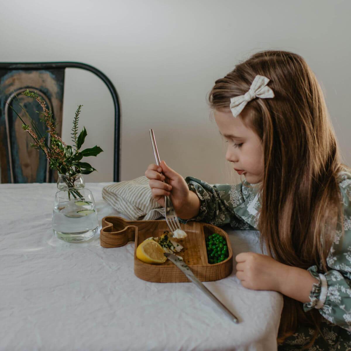 children's eco wooden whale plate by blue brontide UK