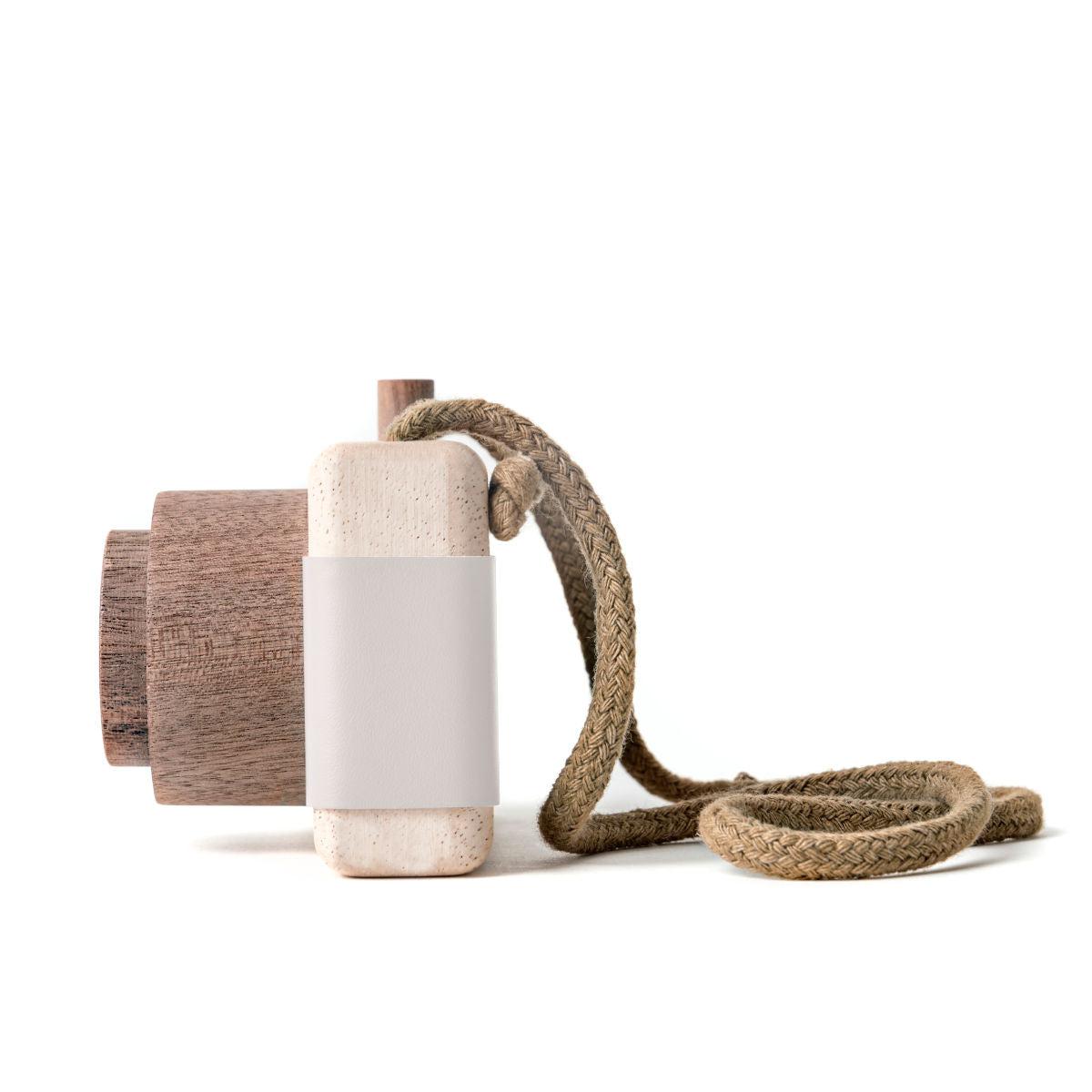 fanny & alexander wooden toy camera in grey lilac