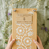 wooden flower press pressing flowers with the stem - blue brontide uk