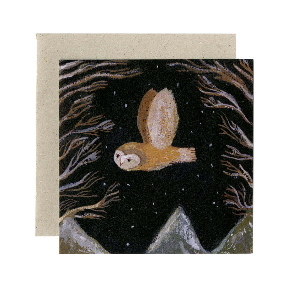 gemma koomen greeting card in barn owl design uk