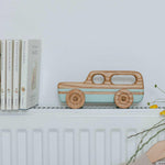 retro wooden toy car 