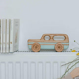 retro wooden toy car