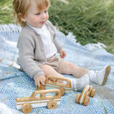 heirloom wooden toy racing cars handmade by blue brontide UK