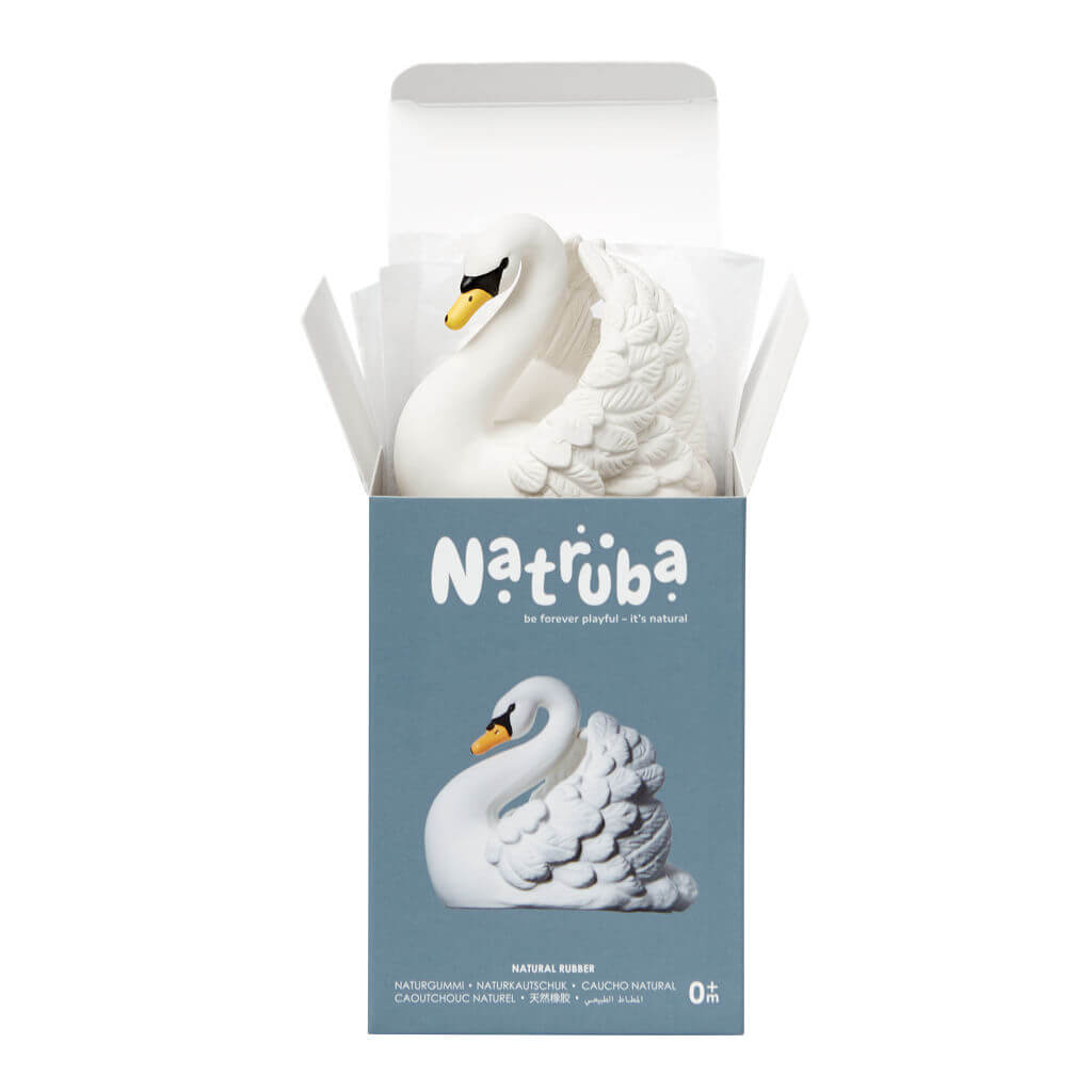 Natruba natural hevea rubber bath toy swan  bathtub toys at blue brontide UK