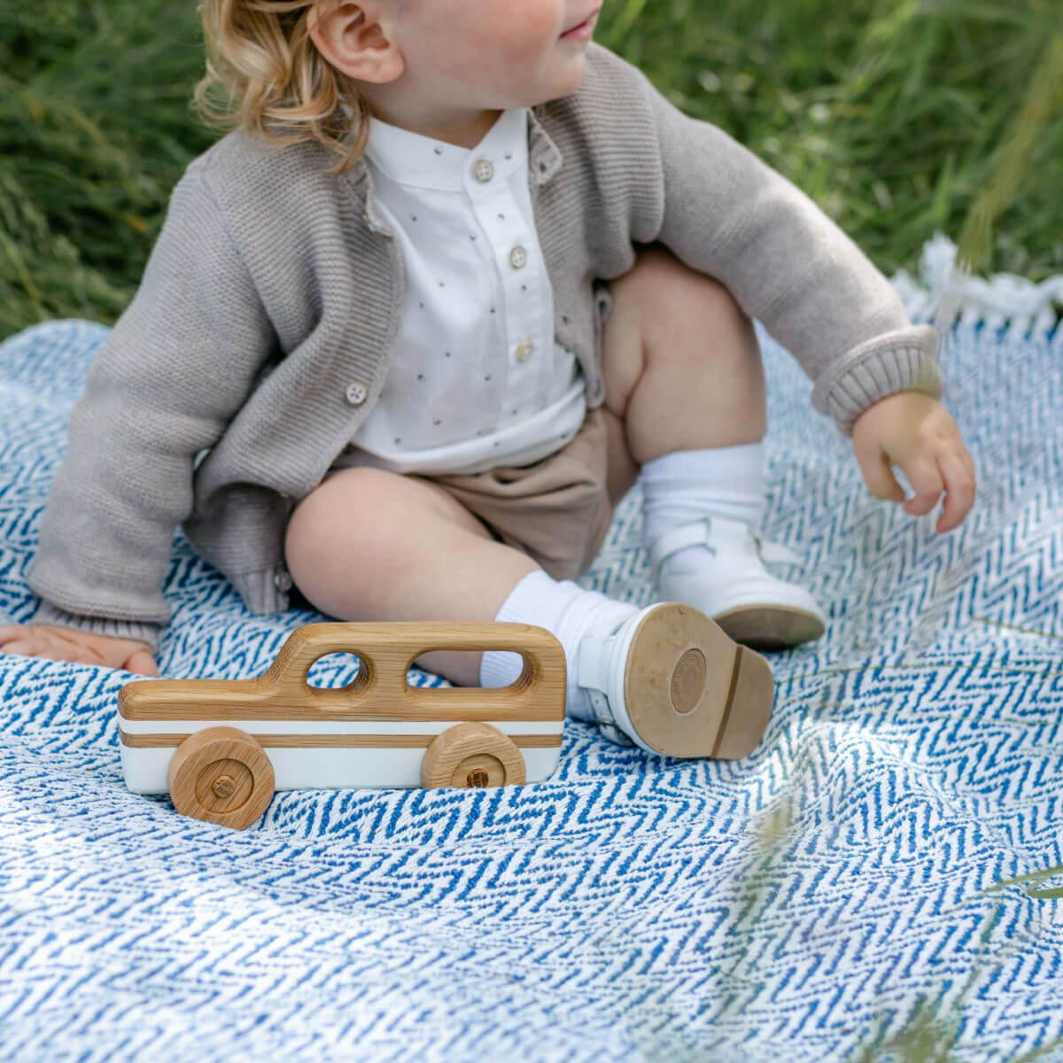 wooden retro toy car station wagon by blue brontide